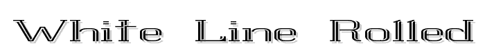 White Line Rolled font